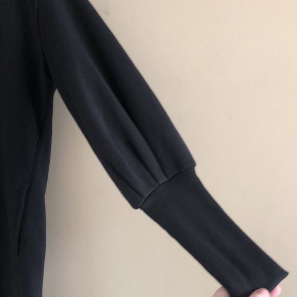 Athleta Black Mala Hoodie Sweatshirt Midi Dress - Picture 4 of 9